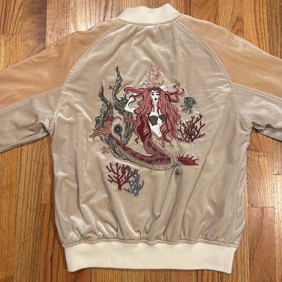 silence + noise Velvet Embroidered Mermaid Bomber - Picture 7 of 9